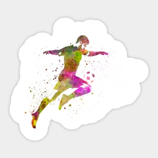 Soccer player in watercolor Sticker